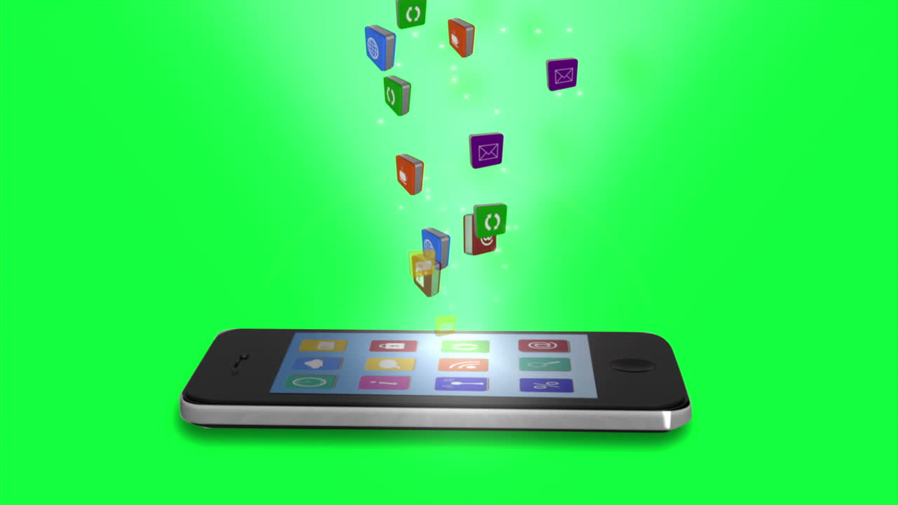 iconos de aplicaciones que vienen de teléfonos inteligentes