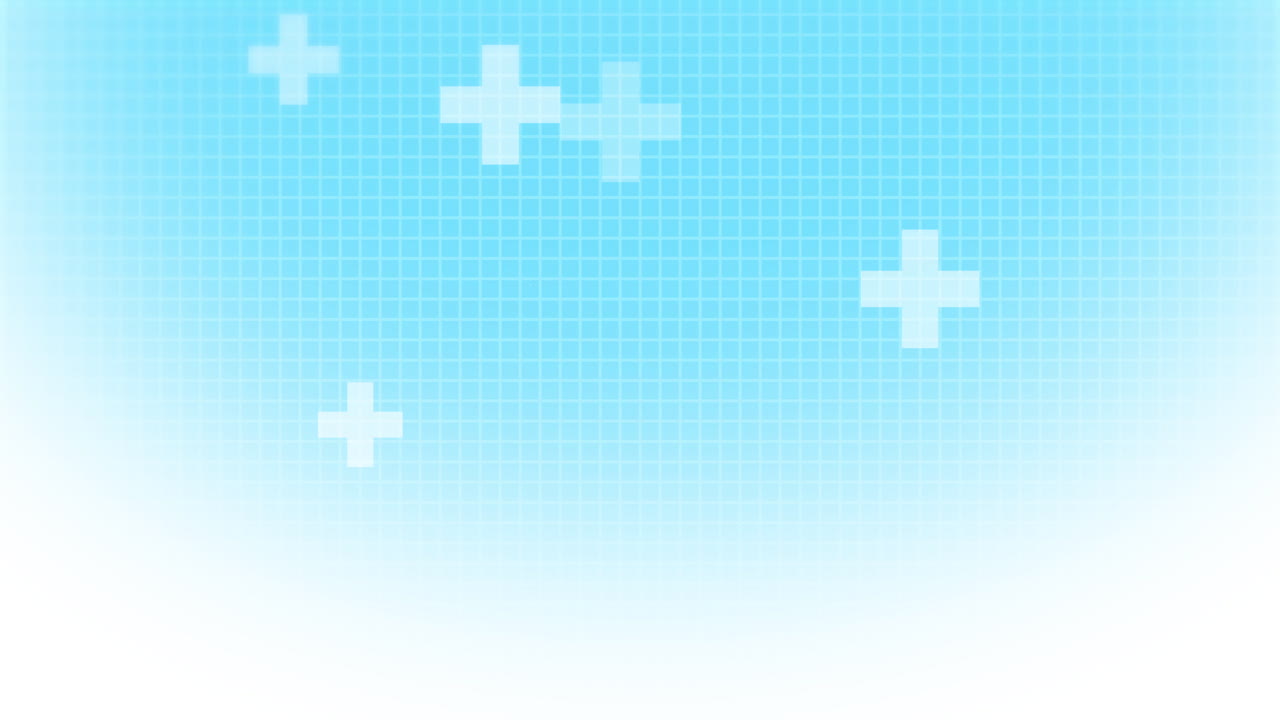 Professional medical health care blue background with white cross sign. Loop motion graphic. Copy space.