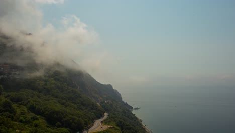 Carretera-Panorámica-De-Montaña-En-Budva,-Montenegro---Time-lapse