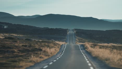 Dashcam-view---Driving-on-the-narrow-road-through-the-northern-countryside