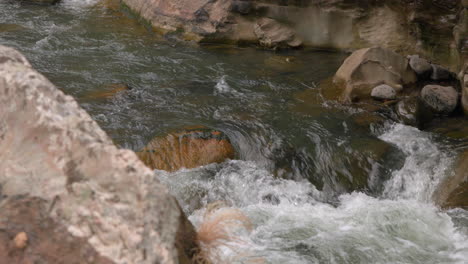 Rushing-water-through-rocky-Cajones-de-Chame-in-Panama,-nature's-serenity