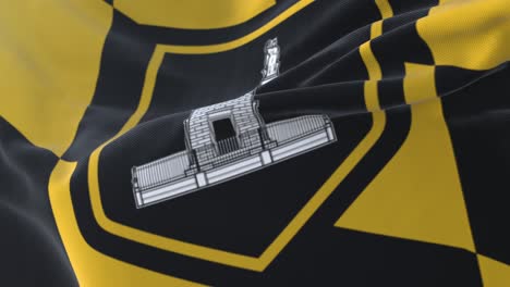 bandera de baltimore, ciudad de maryland en los estados unidos de américa - bucle