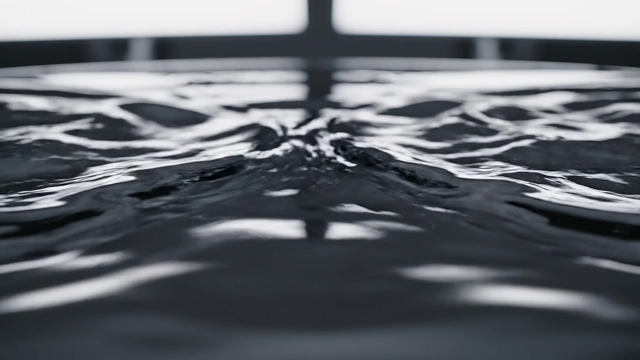 Schizzo astratto monocromatico di goccia d'acqua con effetto increspato circolare