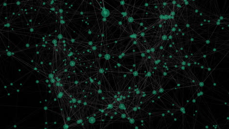 animación de conectividad de líneas de tecnología verde