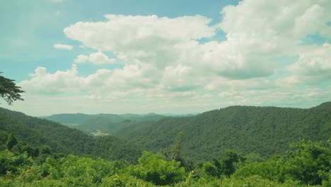 scenic viewpoint in khao yai national park, thailand with forest and valley