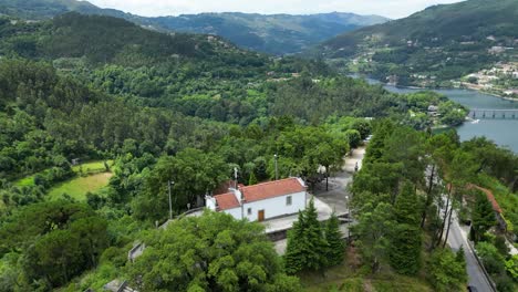 aerial view of capela de nossa senhora da conceição, a charming church in gerês national park