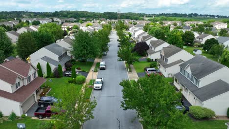 american neighborhood in summer