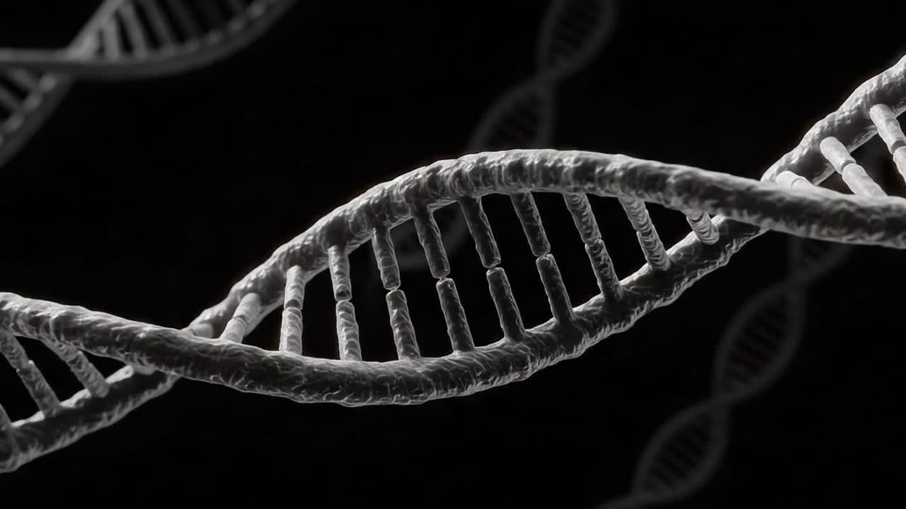 A Close-Up Exploration of DNA Structure, Highlighting the Intricate Details of Double Helix Composition and Its Role in Genetic Information Storage