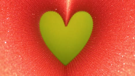 valentines day art background, pink glitter heart shape, green screen chroma key