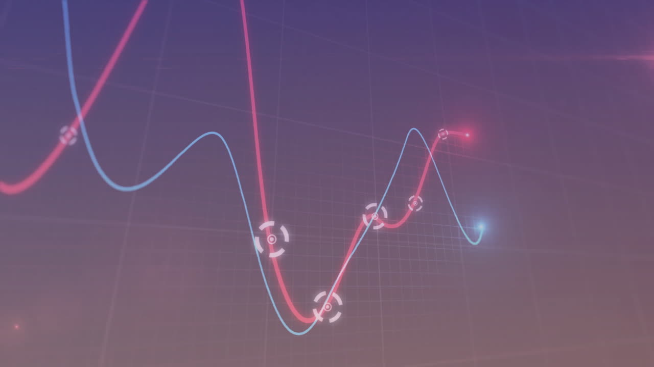 animación del procesamiento de datos sobre fondo azul