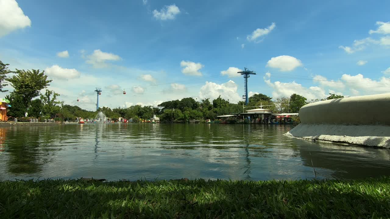 Funny day in theme park.