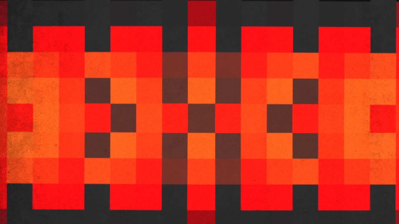 patrón a cuadros rojo y negro pixelado vibrante