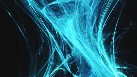 toile cybernétique chaotique de lignes en bleu, animation d'arrière-plan en boucle harmonieuse et énigmatique en constante évolution