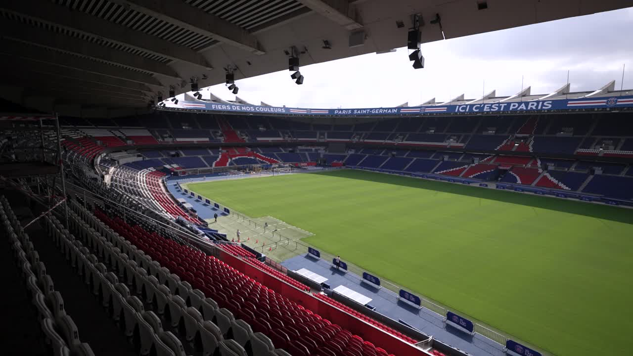 Empty Parc des Princes Stadium