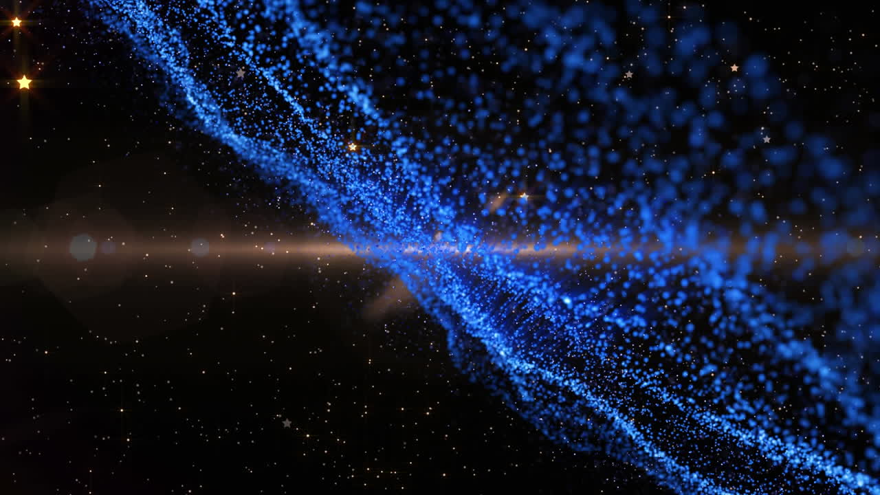 Animation of spots and stars at christmas