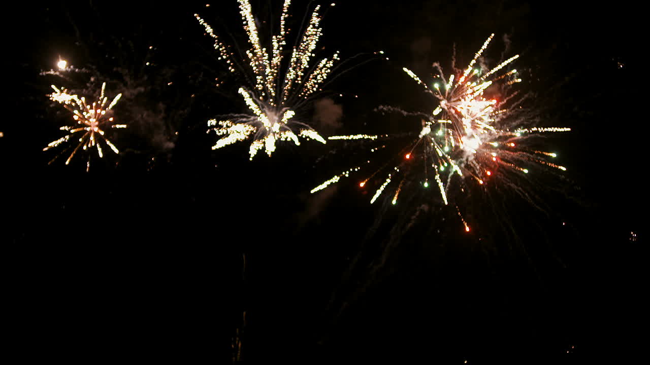 exhibición de fuegos artificiales de año nuevo