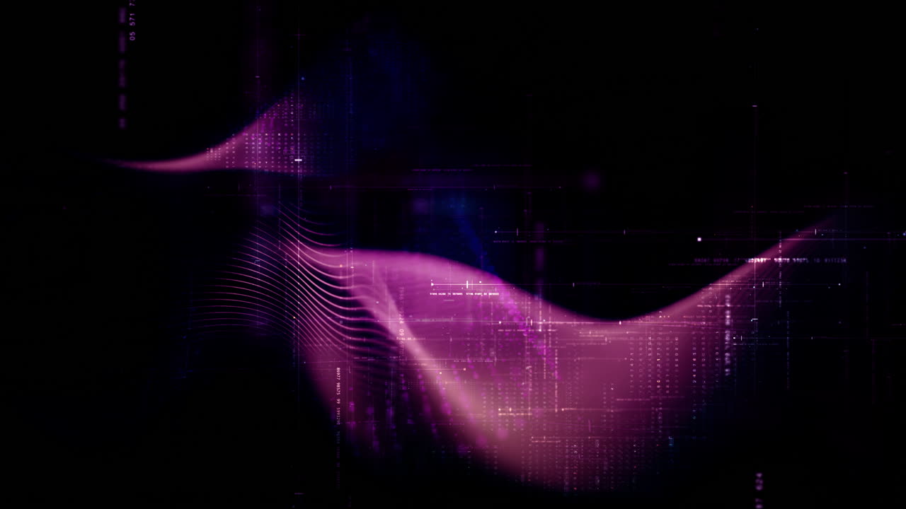Futuristic metaverse hi-tech user interface floating digital data telemetry with encrypt numbers display background loop for computer desktop screen display