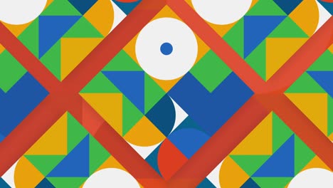 abstract geometric pattern with colorful shapes