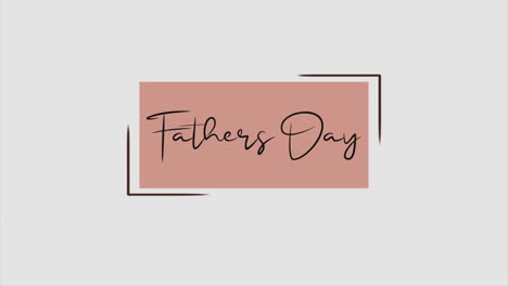 modern fathers day text in frame on fashion white gradient