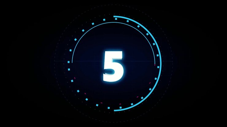 Penghitung Waktu Mundur Digital dengan Antarmuka HUD Melingkar