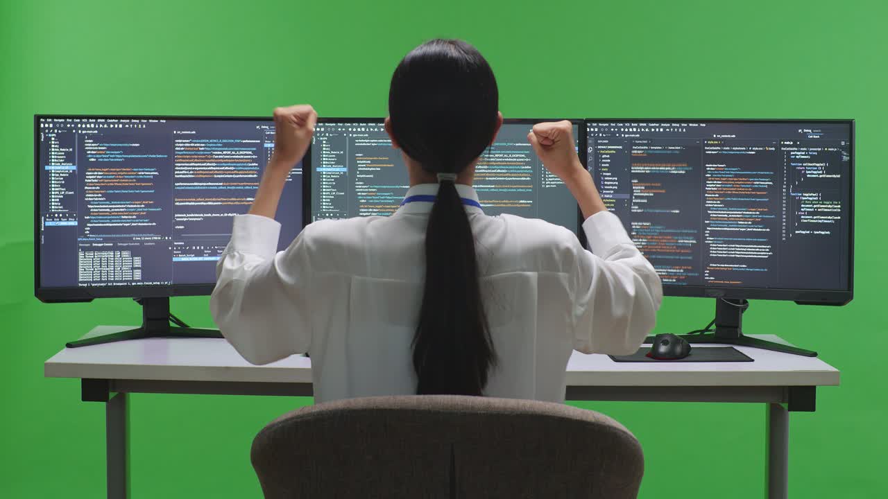 Programmer Celebrating Success