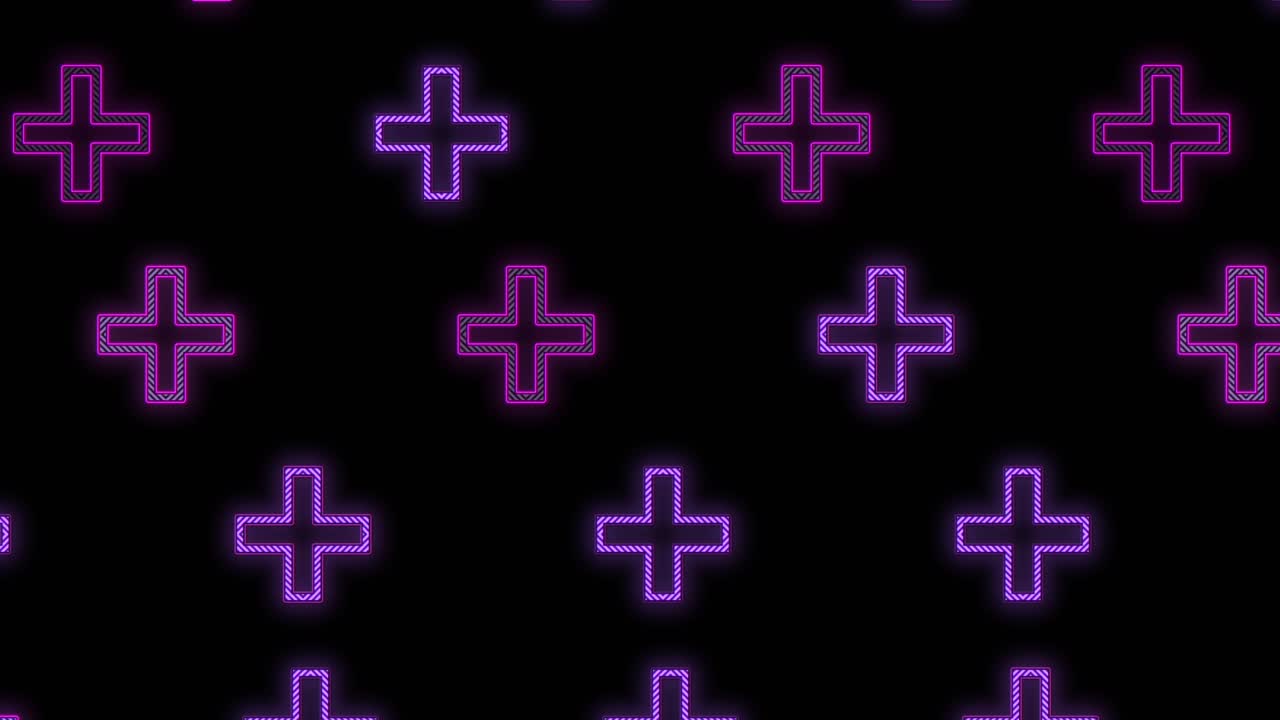 新光紫色加上黑色梯度上的符号图案