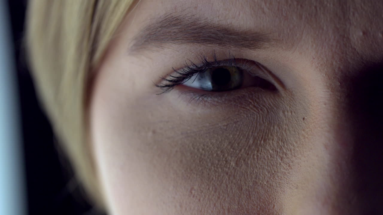 Close-up of woman's closed eye