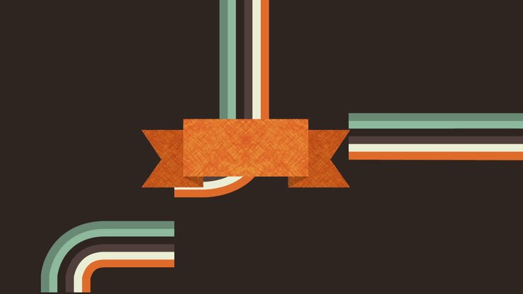 Retro Design Background with Ribbon