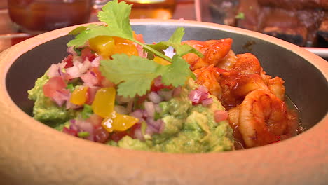 shrimp with guacamole