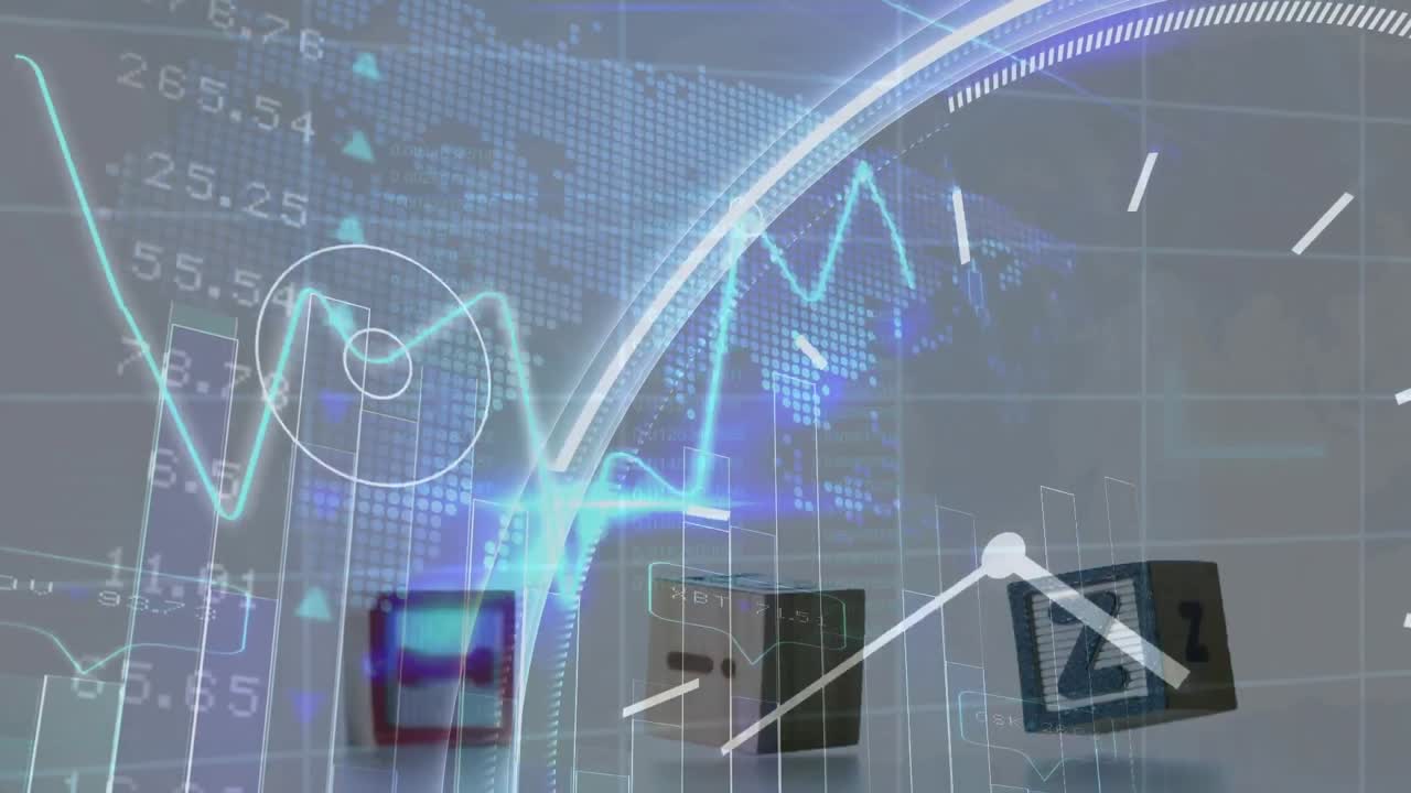 Premium stock video - Animation of viral text blocks falling over ...