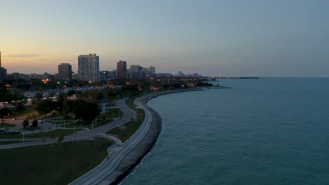 Oktober-Luftdrohnenaufnahmen-Chicago,-Illinois