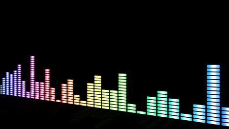 audio equalizer isolated on black background