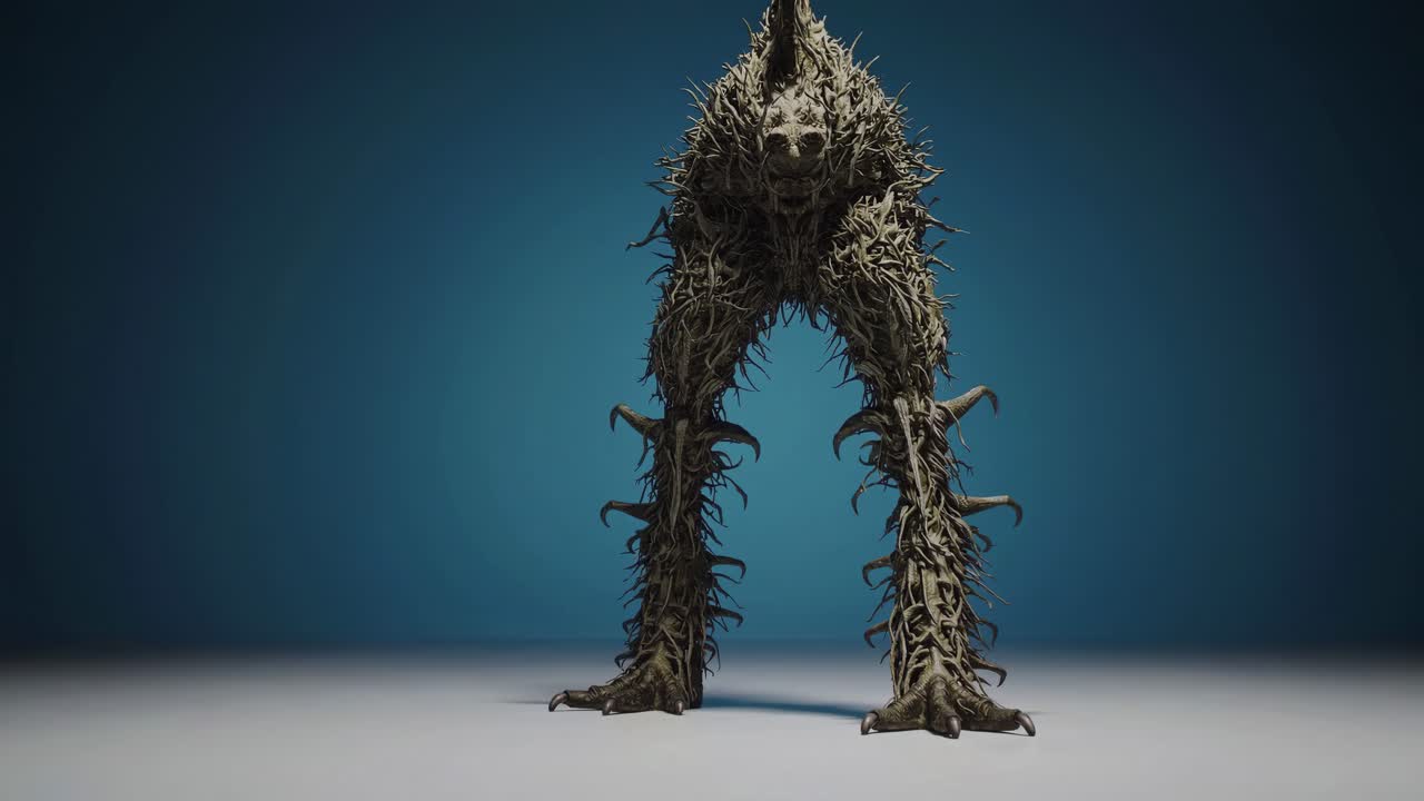 las piernas de monstruo de la planta espeluznante