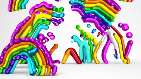 colorful abstract 3d shapes
