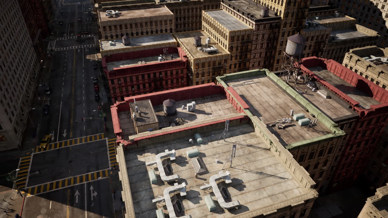 vista aérea de la ciudad con encrucijadas y carreteras y casas