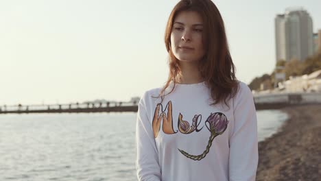 young woman on the beach