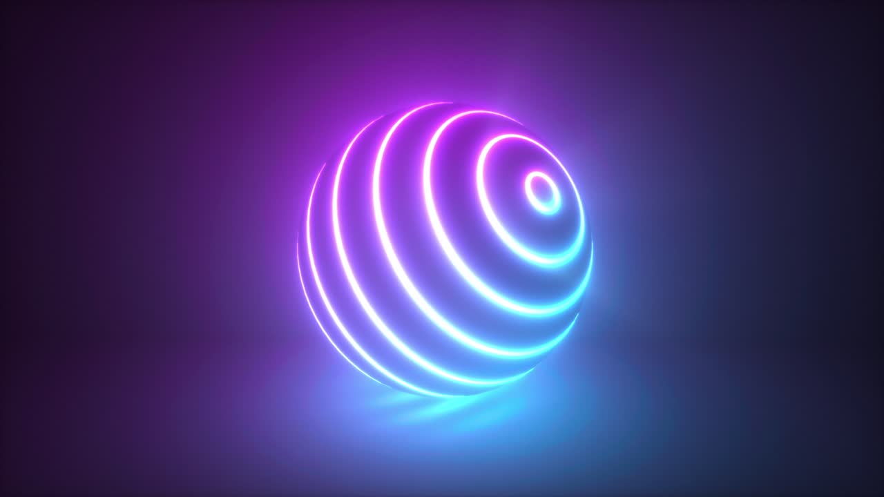 esfera brillante de neón