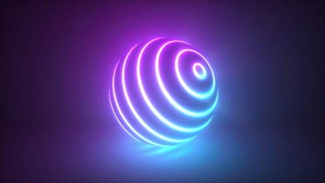 neon glowing sphere