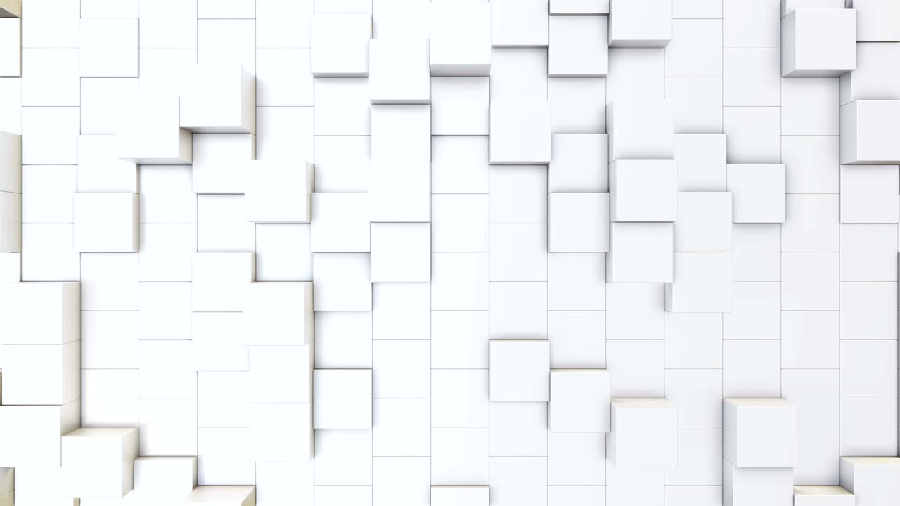 Loop video background with move white cubes