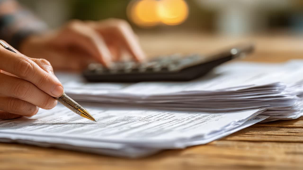 Deliberate Analysis of Financial Documents with Calculator and Writing Implements: A Study of Focused Office Work Environment