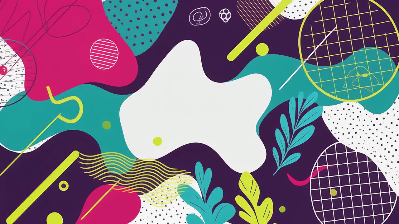 Abstract Colorful Animated Background with Dynamic Shapes