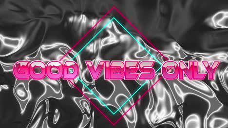 animación de buenas vibraciones sólo en el espacio abstracto digital