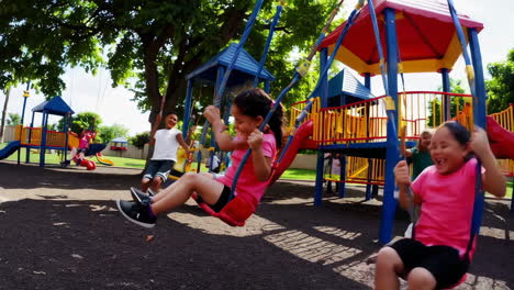 children enjoying a day at the playground