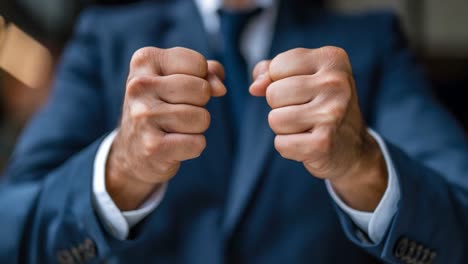 fists of a businessman