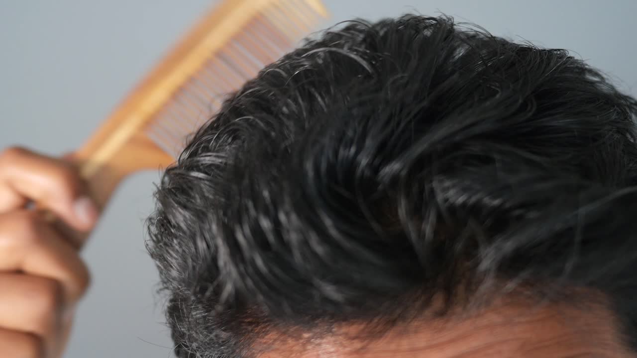 Combing black hair