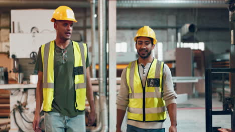 construction workers in a factory