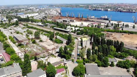 Sea-port-territory-with-cranes