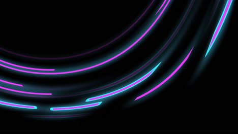 animation of glowing light trails of data transfer over black background