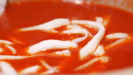 tomato soup with mozzarella