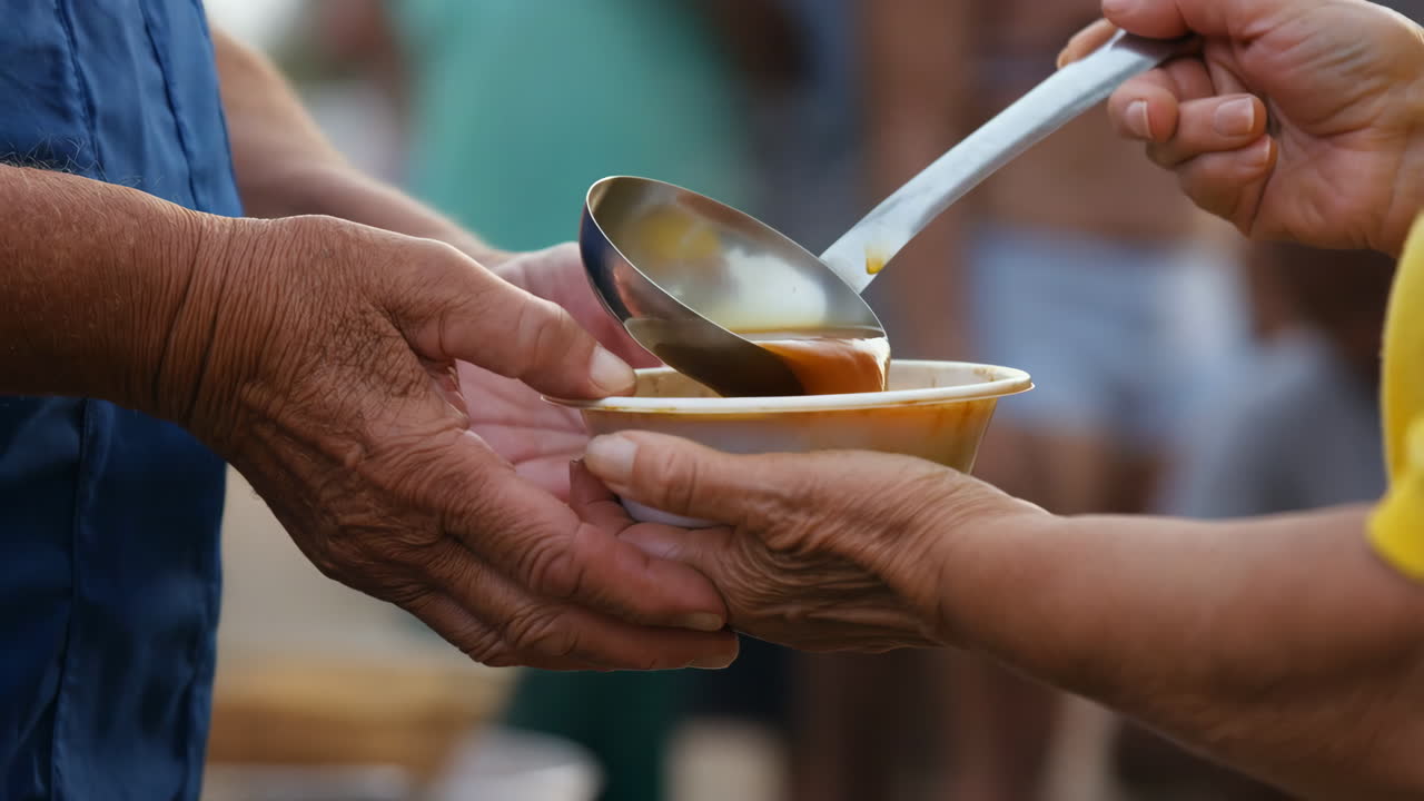 Food Donation at a Soup Kitchen